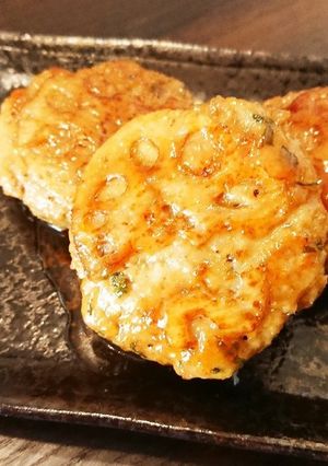 つくおきレシピ☆照焼きレンコンハンバーグ-レシピのメイン写真