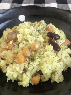 炊飯器で簡単 お豆のカレーピラフ-レシピのメイン写真
