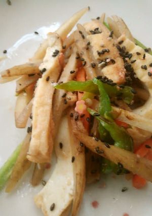 厚揚げ入り梅肉味きんぴら-レシピのメイン写真