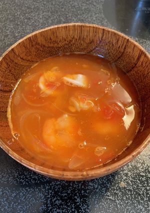 オニオンスープから魚介の香るトマトスープ-レシピのメイン写真