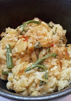 山菜なめ茸炊き込みご飯-レシピのメイン写真