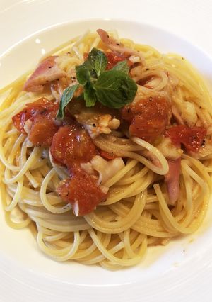 ほっき貝とミニトマトのパスタ-レシピのメイン写真