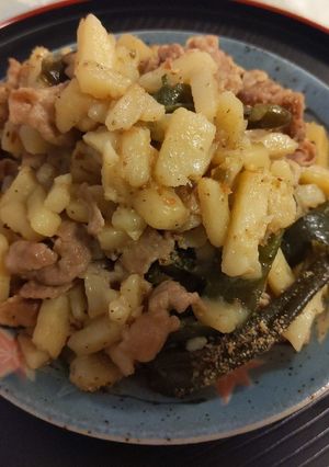 じゃがいもと豚肉とピーマンの炒め物-レシピのメイン写真