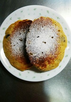 甘酒.りんご.レーズン.ホットケーキ-レシピのメイン写真