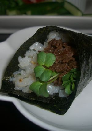 牛肉あまから de 手巻き寿司-レシピのメイン写真