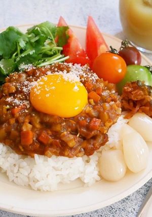 鶏むね肉とりんごのヘルシーキーマカレー-レシピのメイン写真
