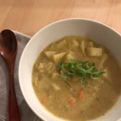 รูปของ 野菜だけで濃厚！ポテトとポロネギスープ