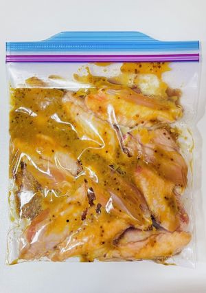 【下味冷凍】手羽中の味噌マスタード焼き-レシピのメイン写真