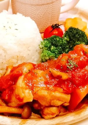 時短レシピ❋炊飯器でチキントマト煮込み-レシピのメイン写真