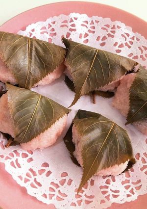 電子レンジで作る☆関西風桜もち♪-レシピのメイン写真