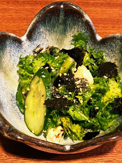 わさび菜ときゅうりのチョレギサラダ-レシピのメイン写真