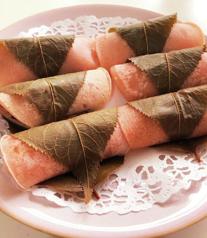 フライパンで作る☆関東風桜もち♪ by mii☆sama 【クックパッド