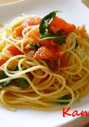 簡単　フレッシュトマトとバジルのパスタ-レシピのメイン写真
