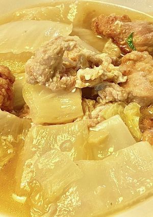 白菜の水分だけの豚煮物　タロの弁当番外編-レシピのメイン写真