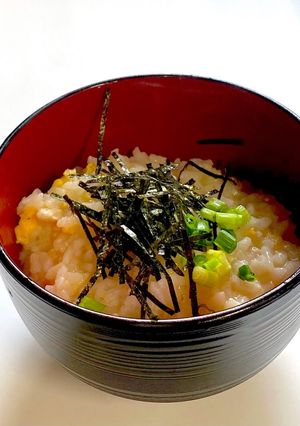 お鍋のシメはお餅入り雑炊-レシピのメイン写真