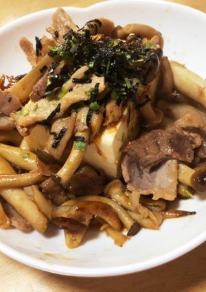 しめじと豚バラのポン酢豆腐☆-レシピのメイン写真