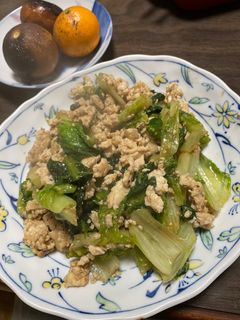 レタスと鶏むね肉ミンチのあんかけ炒め-レシピのメイン写真