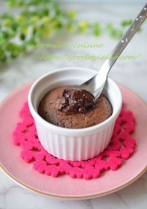 トースターで5分！とろけるチョコケーキ♡-レシピのメイン写真