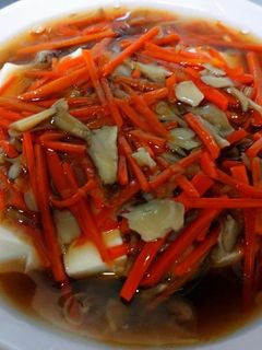 人参と舞茸のあんかけ豆腐-レシピのメイン写真