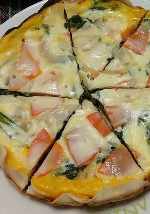 フライパンで作る　餃子の皮キッシュ-レシピのメイン写真