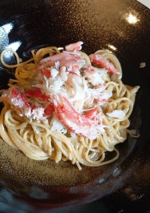 お正月余ったカニとカニ味噌でパスタ-レシピのメイン写真