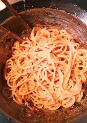 主食でもいける！ごま昆布サラダスパ-レシピのメイン写真
