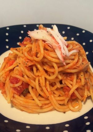 【美味】カニとツナのトマトクリームパスタ-レシピのメイン写真