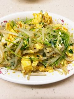 豆苗もやしたまご炒め-レシピのメイン写真