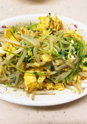 豆苗もやしたまご炒め-レシピのメイン写真