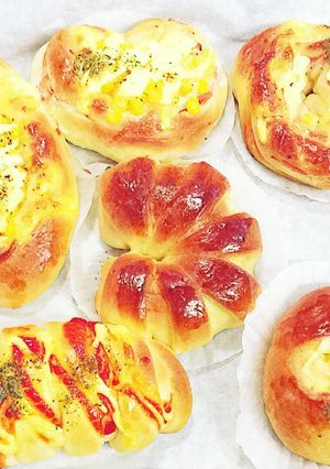 1つの生地でお惣菜パン&菓子パン♬-レシピのメイン写真