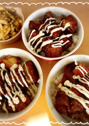 甘唐揚げ丼。マヨビーム沿え。。。-レシピのメイン写真