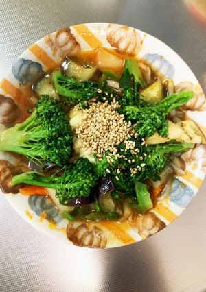 全てレンジ豆腐バーグ入チリソースドーム蒸-レシピのメイン写真