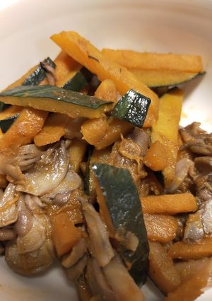 かぼちゃと舞茸のバター醤油炒め-レシピのメイン写真