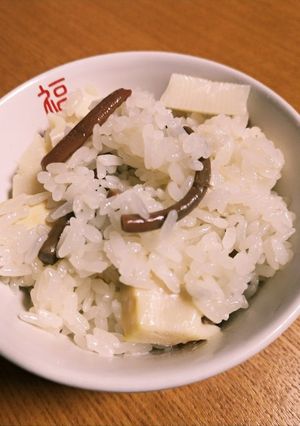 ぜんまいと竹の子のおこわ-レシピのメイン写真