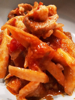 おいしい!豚肉とごぼうのトマト煮込み-レシピのメイン写真