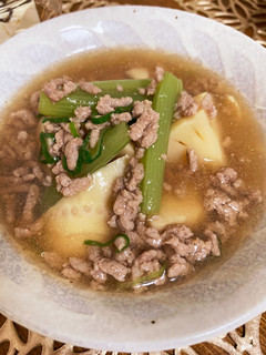 筍と蕗の挽き肉あんかけ-レシピのメイン写真