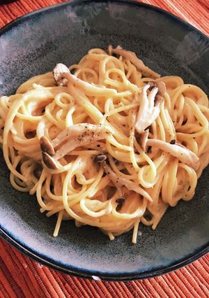 柚子胡椒で美味くなるマヨたまパスタ-レシピのメイン写真