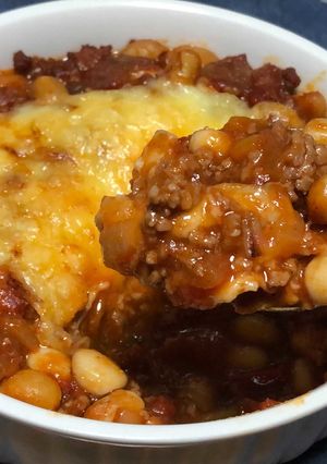 豚ひき肉と大豆のチリコンカンのチーズ焼き-レシピのメイン写真