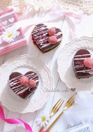 ハートの濃厚チョコレートケーキ-レシピのメイン写真