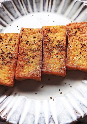 ボリューム満点♪めんつゆバター厚揚げ炒め-レシピのメイン写真