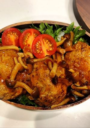 のっけ弁当(煮込みハンバーグ3)-レシピのメイン写真