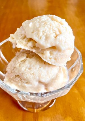 卵なし生クリームなし材料3つお米のバニラアイス♪-レシピのメイン写真