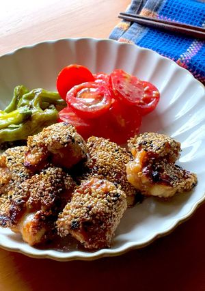 ＊鶏もも肉甘辛胡麻焼き＊-レシピのメイン写真