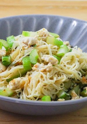 セロリのそうめんチャンプルー-レシピのメイン写真