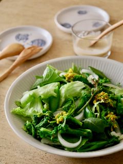 *スナップえんどうと菜の花の春サラダ*-レシピのメイン写真