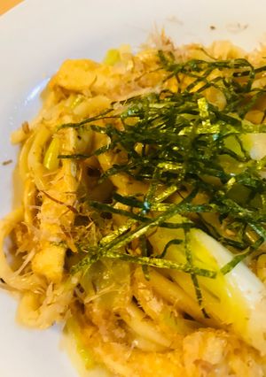 長ネギ＆薄揚げのキツネ焼きうどん-レシピのメイン写真