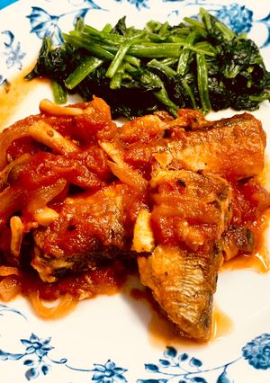 秋刀魚のトマト煮-レシピのメイン写真