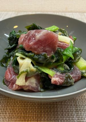鮪と分葱の辛子酢味噌和え-レシピのメイン写真