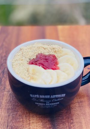 黒ごまきな粉とバナナの朝ヨーグルト-レシピのメイン写真
