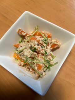 にんじんと豆苗の白和え-レシピのメイン写真